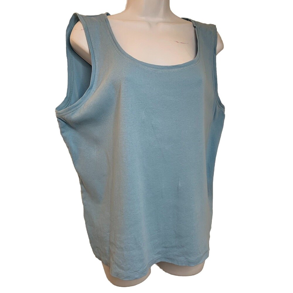 Chicos Robins Egg Blue Tank Shell Top Blouse sz 3 / 16 XL (11)